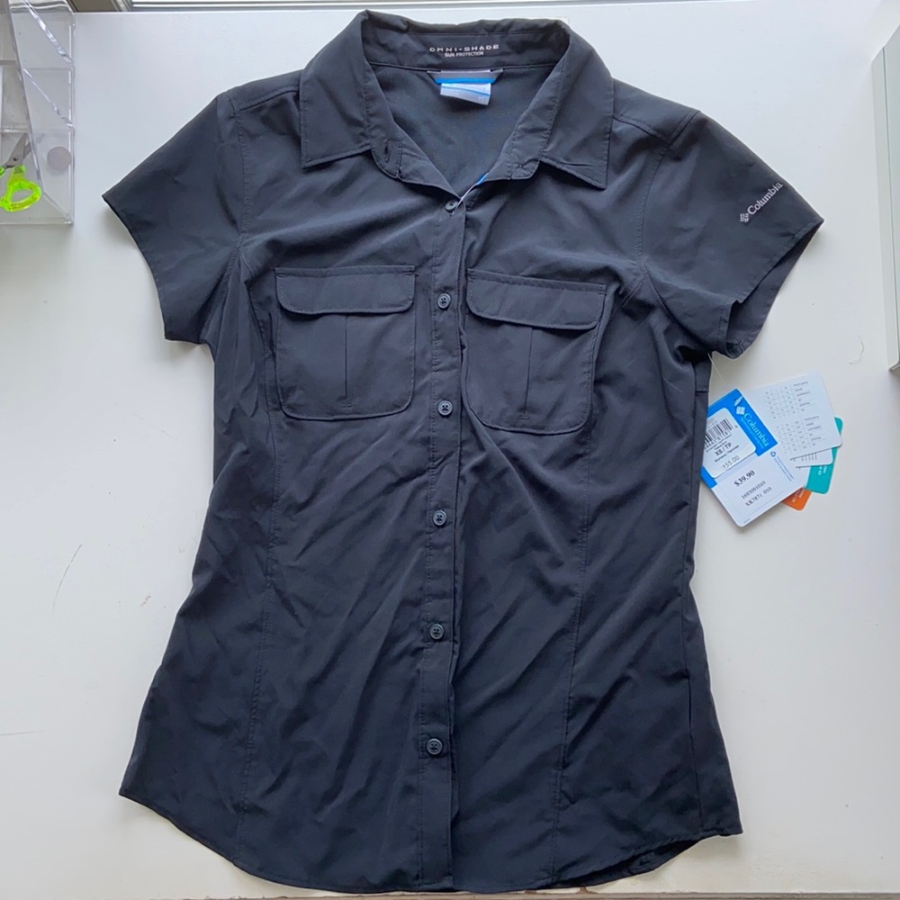 Columbia Omni Shade Sun Protection Black shirt